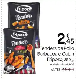 Supermercados El Jamón FRIPOZO Tenders de Pollo Barbacoa o Cajun oferta