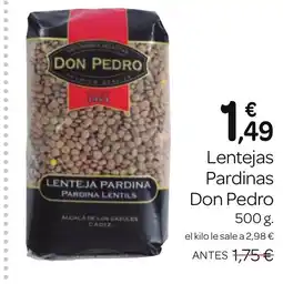Supermercados El Jamón DON PEDRO Lentejas Pardinas oferta