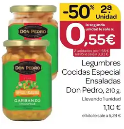 Supermercados El Jamón DON PEDRO Legumbres Cocidas Especial Ensaladas oferta