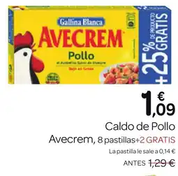 Supermercados El Jamón AVECREM Caldo de Pollo oferta