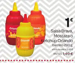 Supermercados El Jamón ORLANDO Salsa Brava, Mostaza o Ketchup oferta