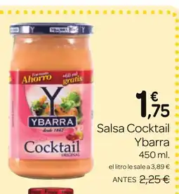 Supermercados El Jamón YBARRA Salsa Cocktail oferta