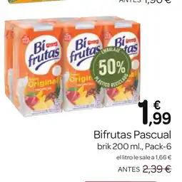 Supermercados El Jamón BIFRUTAS Pascual oferta