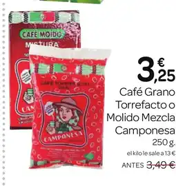 Supermercados El Jamón Café Grano Torrefacto o Molido Mezcla oferta