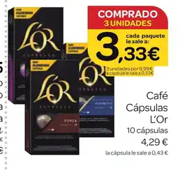Supermercados El Jamón L'OR Café Cápsulas oferta