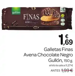 Supermercados El Jamón GULLON Galletas Finas Avena Chocolate Negro oferta