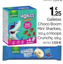 Supermercados El Jamón Galletas Choco Boom Mini Sharkies o Hoops Crunchy oferta