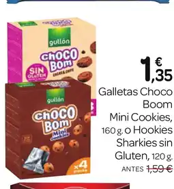 Supermercados El Jamón Galletas Choco Boom Mini Cookies o Hookies Sharkies sin Gluten oferta