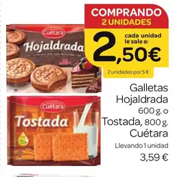 Supermercados El Jamón CUETERA Galletas Hojaldrada oferta