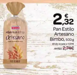 Supermercados El Jamón BIMBO Pan Estilo Artesano oferta