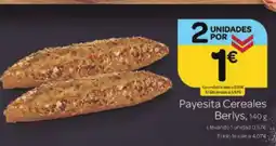 Supermercados El Jamón Payesita Cereales Berlys oferta