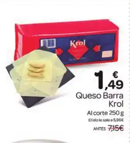 Supermercados El Jamón KROL Queso Barra oferta