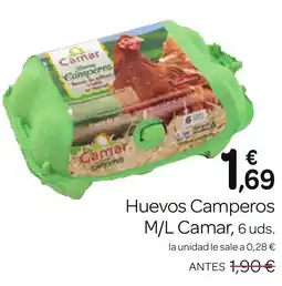 Supermercados El Jamón CAMAR Huevos Camperos oferta