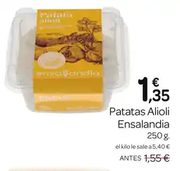 Supermercados El Jamón Patatas Alioli Ensalandia oferta