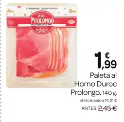 Supermercados El Jamón PROLONGO Paleta al Horno Duroc oferta