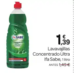 Supermercados El Jamón IFA SABE Lavavajillas Concentrado Ultra oferta