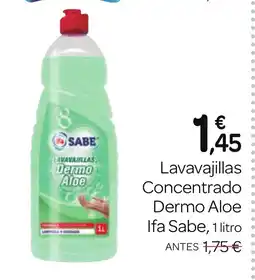 Supermercados El Jamón IFA SABE Lavavajillas Concentrado Dermo Aloe oferta