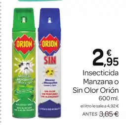 Supermercados El Jamón ORION Insecticida Manzana o Sin Olor oferta