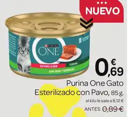 Supermercados El Jamón PURINA ONE Gato Esterilizado con Pavo oferta
