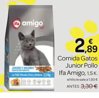 Supermercados El Jamón IFA AMIGO Comida Gatos Junior Pollo oferta
