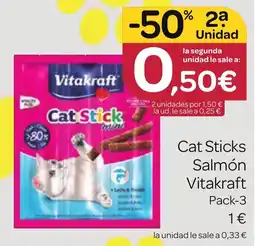 Supermercados El Jamón VITAKRAFT Cat Sticks Salmón oferta