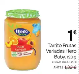 Supermercados El Jamón HERO BABY Tarrito Frutas Variedas oferta