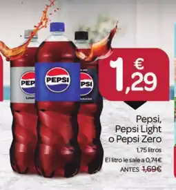 Supermercados El Jamón PEPSI Pepsi Light o Pepsi Zero oferta