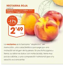 Supermercados Plaza Nectarina roja oferta