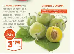Supermercados Plaza Ciruela claudia oferta