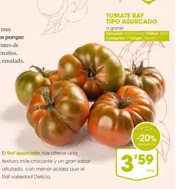 Supermercados Plaza Tomate raf tipo asurcado oferta
