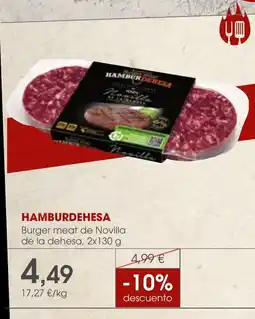 Supermercados Plaza HAMBURDEHESA Burger meat de Novilla de la dehesa oferta