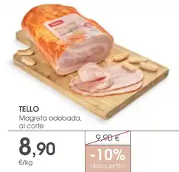 Supermercados Plaza TELLO Magreta adobada, al corte oferta