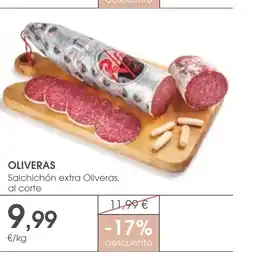 Supermercados Plaza OLIVERAS Salchichón extra Oliveras oferta