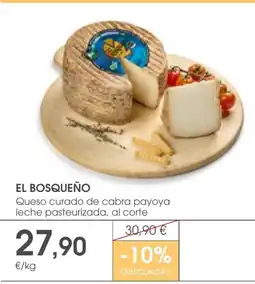 Supermercados Plaza EL BOSQUEÑO Queso curado de cabra payoya leche pasteurizada oferta