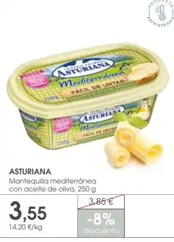 Supermercados Plaza ASTURIANA Mantequilla mediterránea con aceite de oliva oferta
