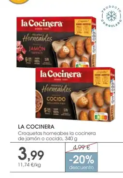 Supermercados Plaza LA COCINERA Croquetas horneabes la cocinera de jamón o cocido oferta
