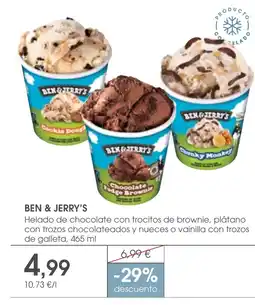 Supermercados Plaza BEN & JERRY'S Helado de chocolate con trocitos de brownie oferta
