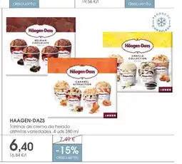 Supermercados Plaza HAAGEN-DAZS Tarrinas de crema de helado distintas variedades oferta