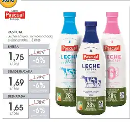 Supermercados Plaza PASCUAL Leche entera, semidesnatada oferta