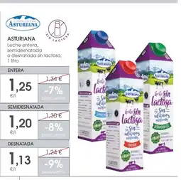 Supermercados Plaza ASTURIANA Leche entera, semidesnatada oferta