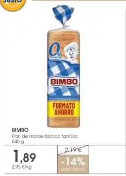 Supermercados Plaza BIMBO Pan de molde blanco familiar oferta
