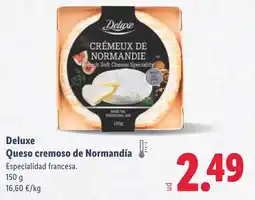 Lidl DELUXE Queso cremoso de Normandía oferta