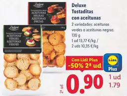 Lidl DELUXE Tostaditas con aceitunas oferta