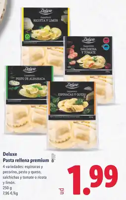 Lidl DELUXE Pasta rellena premium oferta