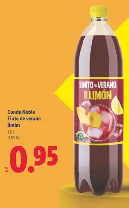 Lidl Conde Noble Tinto de verano limón oferta