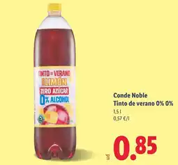 Lidl Conde Noble Tinto de verano 0% 0% oferta