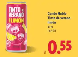 Lidl Conde Noble Tinto de verano limón oferta