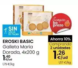 Eroski Eroski basic - galletas maría dorada oferta