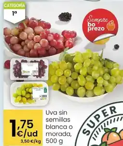 Eroski Uva sin semillas blanca o morda oferta
