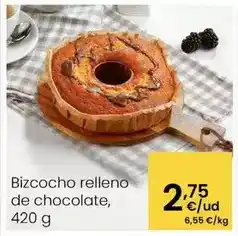 Eroski Bizcocho relleno de chocolate oferta